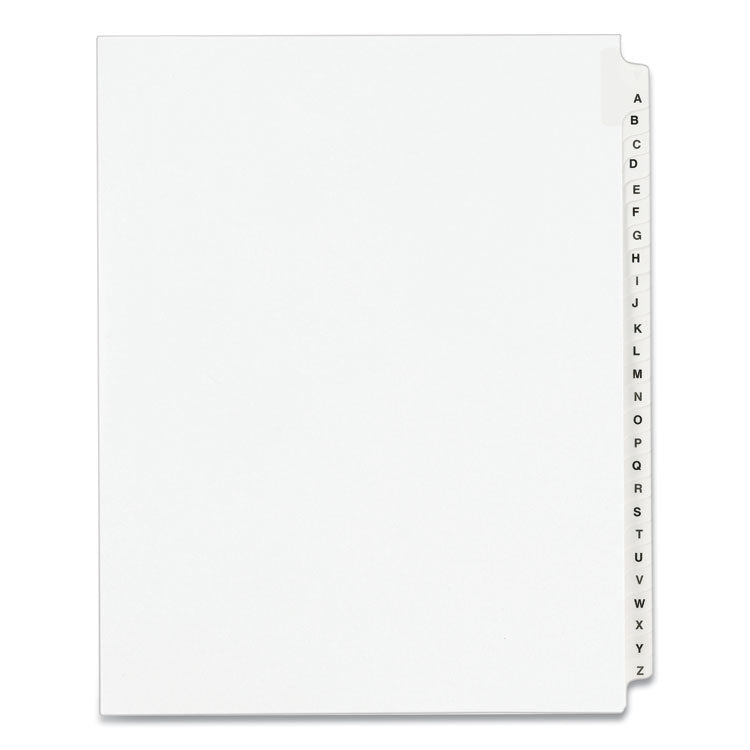 Avery Preprinted Legal Exhibit Side Tab Index Dividers, Avery Style, 26-Tab, A to Z, 11 x 8.5, White, 1 Set, (1400) (AVE01400) Set of 26