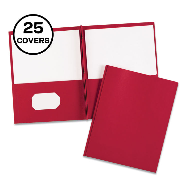 Avery Two-Pocket Folder, Prong Fastener, 0.5" Capacity, 11 x 8.5, Red, 25/Box (AVE47979) 1 Pack of 25