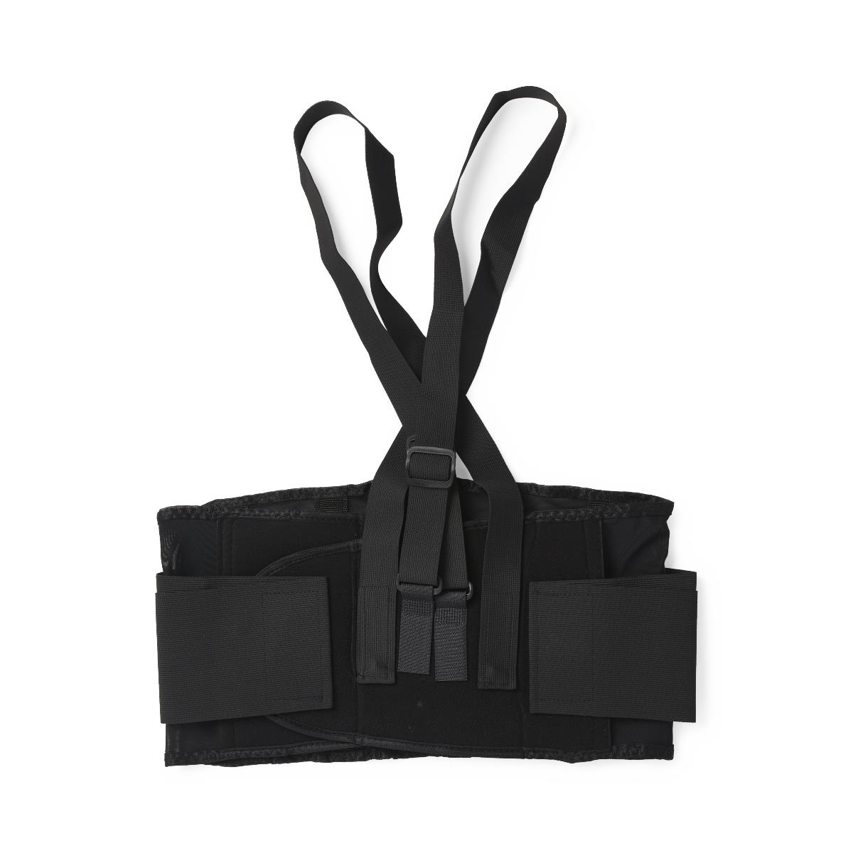 Back Support with Suspenders, Black, Size L for 34"-38" Waist, 1 EA (NON11351L) Each