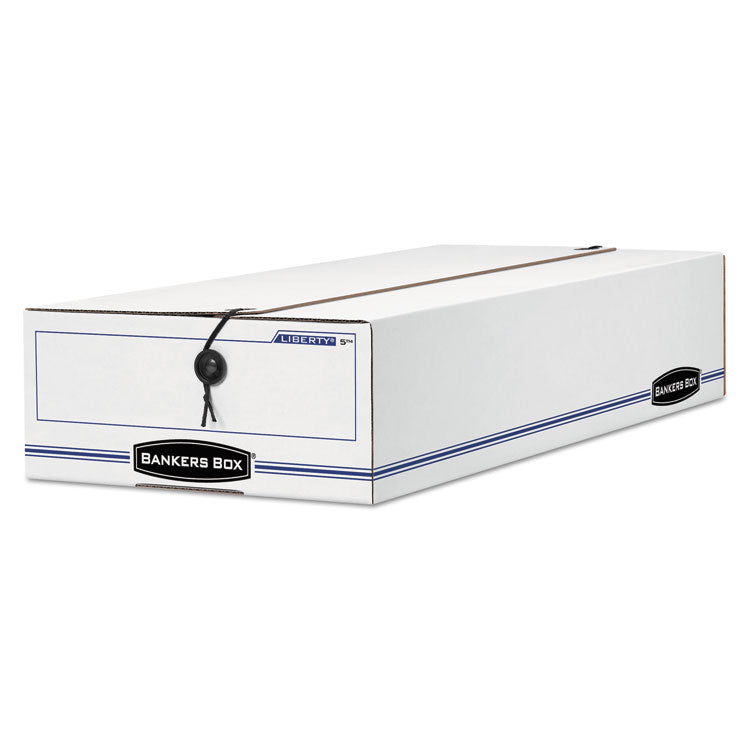 Bankers Box LIBERTY Check and Form Boxes, 6.25" x 24" x 4.5", White/Blue, 12/Carton (FEL00003) Carton of 12