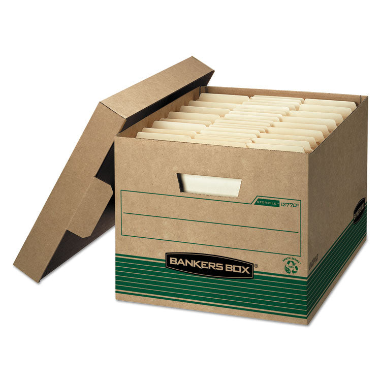 Bankers Box STOR/FILE Medium-Duty 100% Recycled Storage Boxes, Letter/Legal Files, 12" x 16.25" x 10.5", Kraft, 20/Carton (FEL1277008) Case of 20