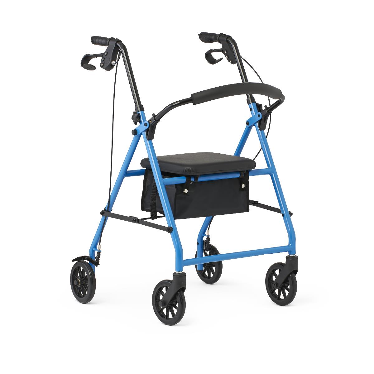 Basic Steel Rollator with 6" Wheels, Light Blue, 1/CS (MDS86840EBS) Case of 1
