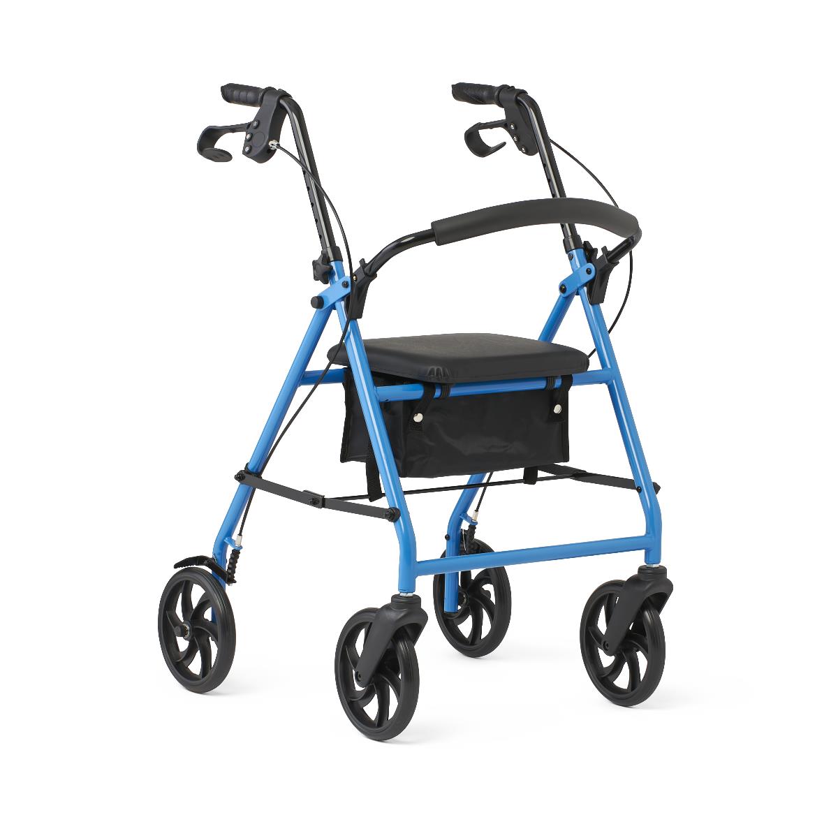 Basic Steel Rollator with 8" Wheels, Light Blue, 1/CS (MDS86840EBS8) Case of 1