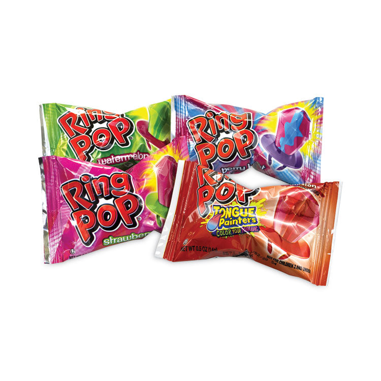 Bazooka Ring Pop Lollipops, Assorted Flavors, 0.5 oz, 40 Piece Tub, Ships in 1-3 Business Days (GRR22000013) Each