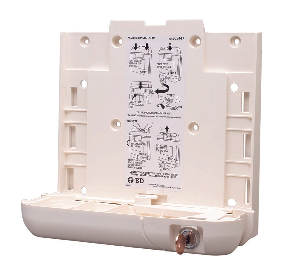 BD Sharps Container Bracket Plastic Wall Mount Locking (205166_EA) 1/EA