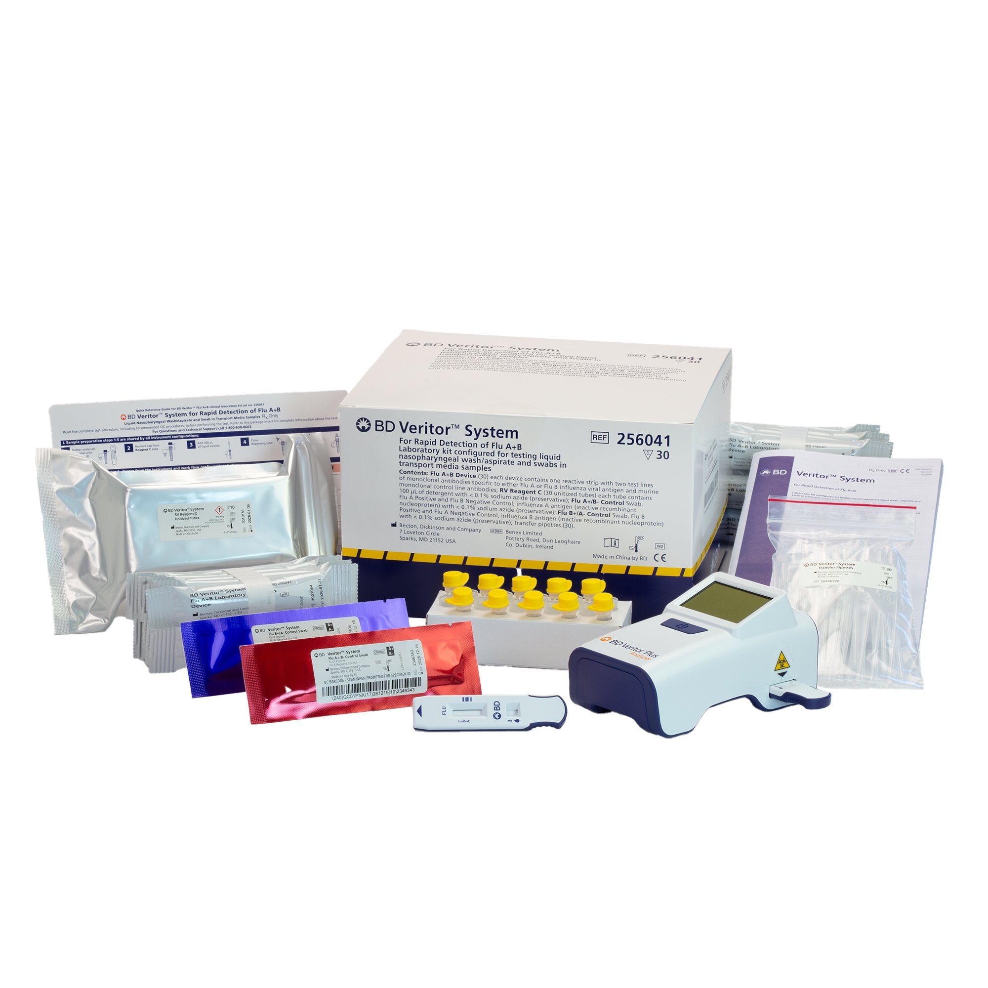 BD Veritor System Respiratory Test Kit Influenza A   B 30 Tests CLIA Non-Waived (826356_KT) 1/KT