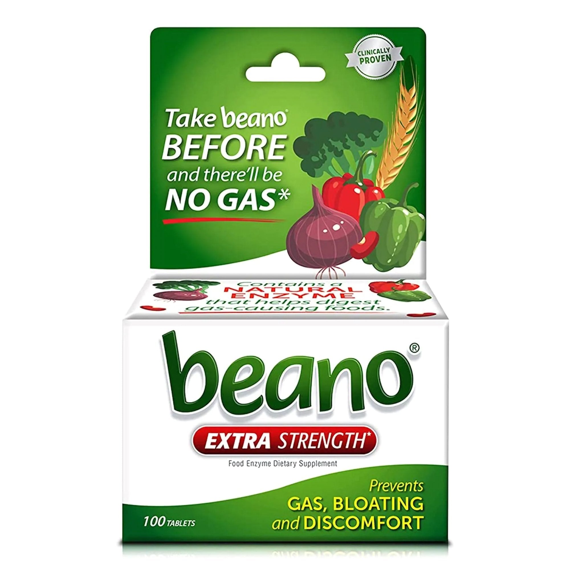 Beano Gas Relief 400 GALU Strength Tablet 100 per Bottle (848165_BT) 1/BT