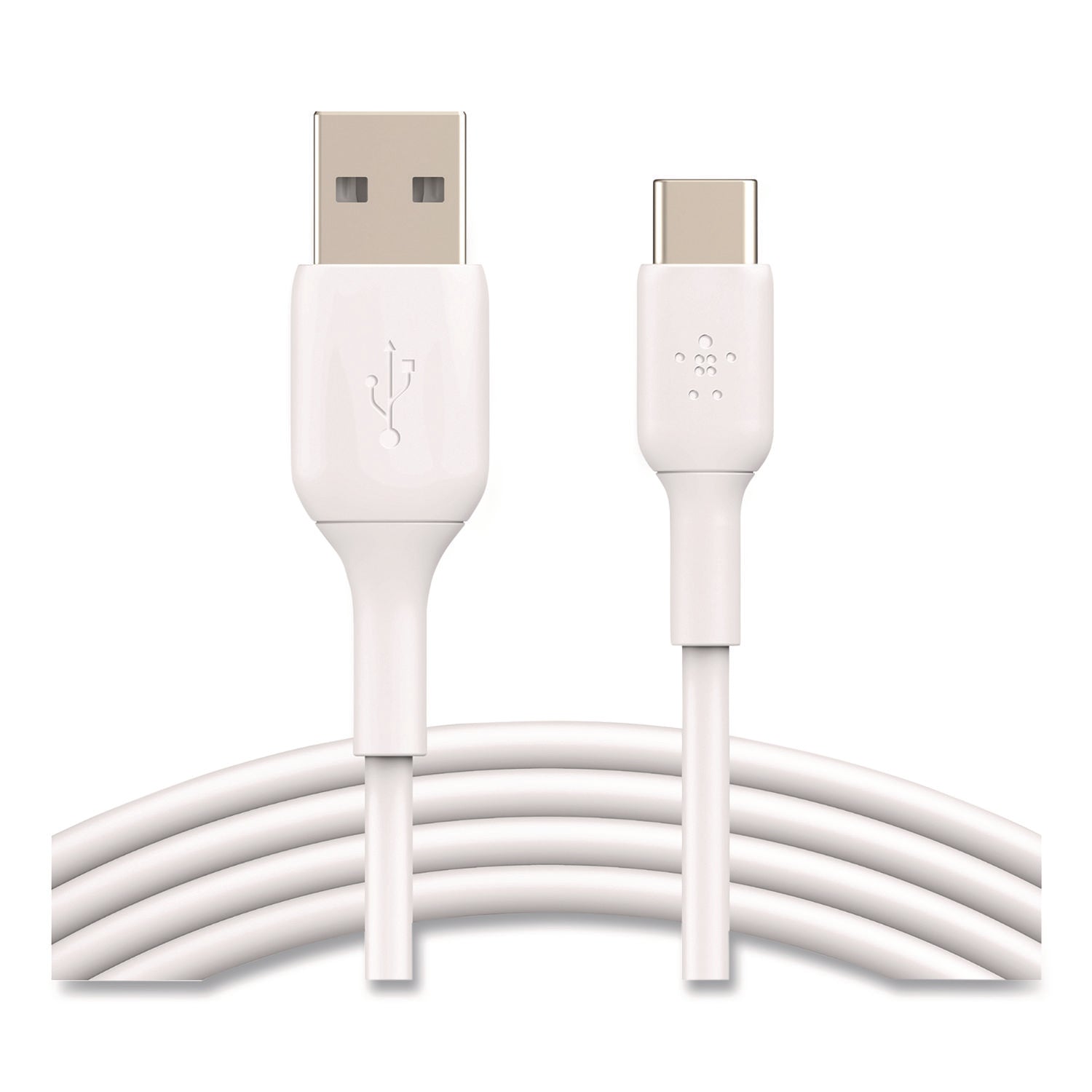 Belkin BOOST CHARGE USB-C to USB-A Cable, 3.3 ft, White, 2/Pack (BLKCAB001BT1MWH) Each