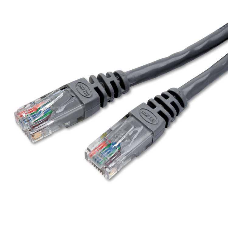 Belkin CAT5e Molded Patch Cable, 25 ft, Gray (BLKA3L79125M) Each