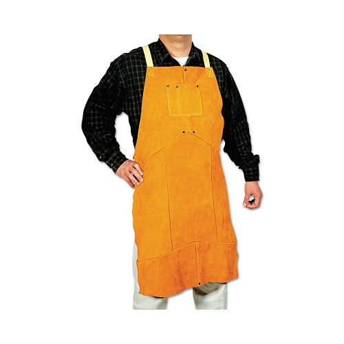 Best Welds Select Split Cowhide Leather Bib Apron, 24 in W x 48 in L, Golden Brown (902-Q-7) Each