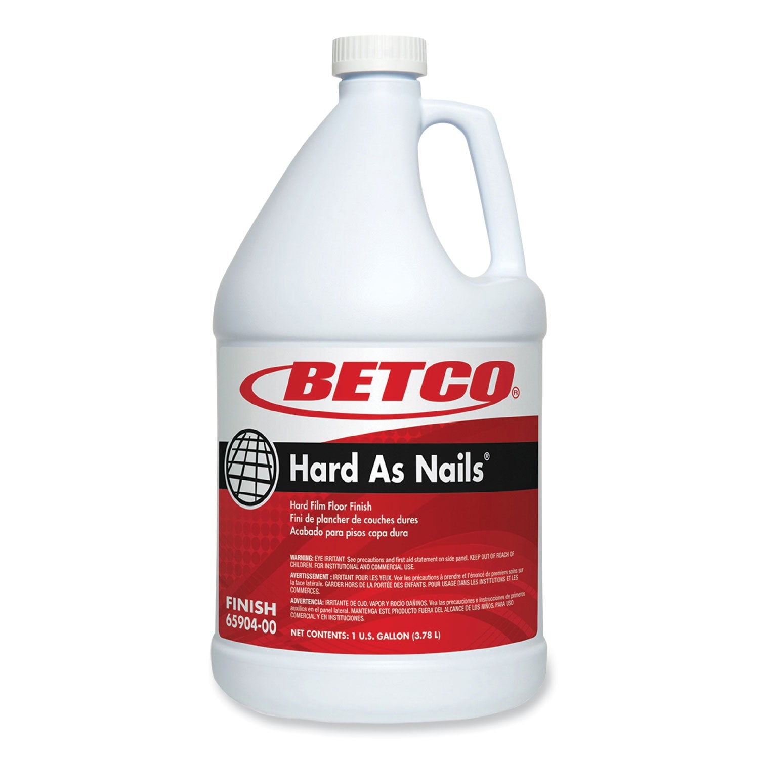 Betco Hard As Nails Floor Finish, 1 gal Bottle, 4/Carton (BET6590400) Case of 4