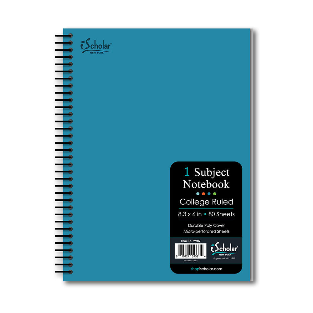 1 SUBJECT NOTEBOOK 80PGS 8.3"X6"
