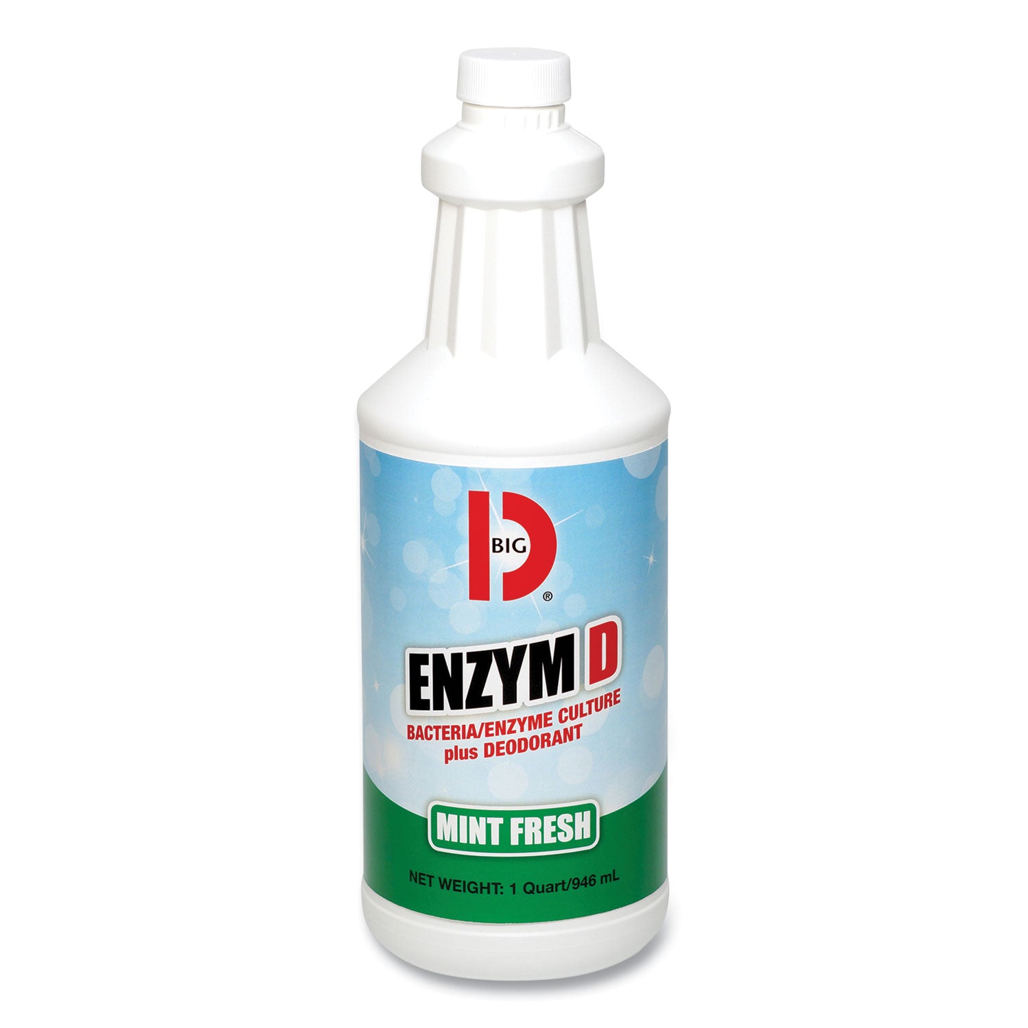 Big D Enzym D Digester Deodorant, Mint, 1qt, Bottle, 12/Carton (BGD504) Case of 12