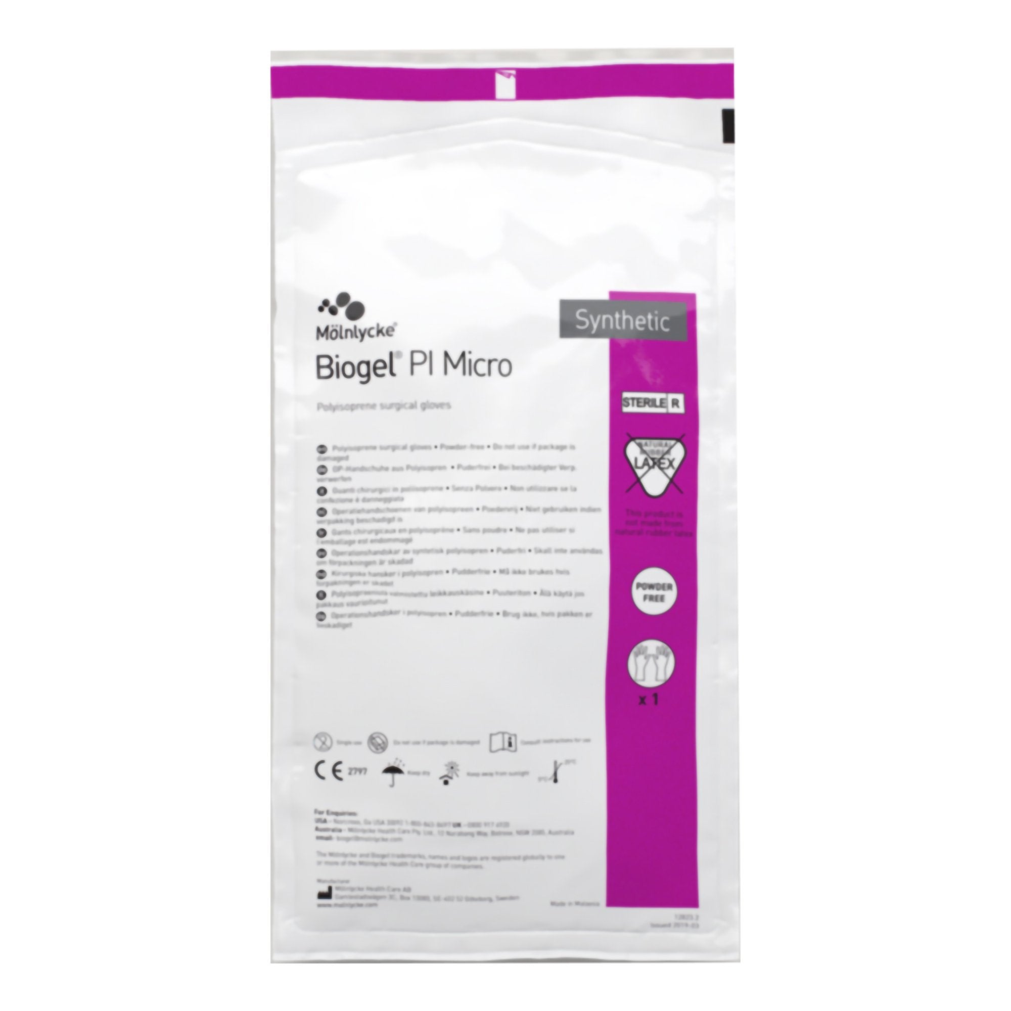 Biogel PI Micro Surgical Glove Size 7 Sterile Polyisoprene Standard Cuff Length Micro-Textured Straw Chemo Tested (962934_BX) 50/BX