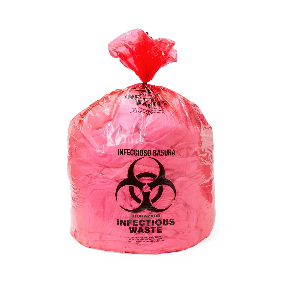 Biohazard Liner, Red, 30 x 43, 1.3 Mil, Roll, 200/CS (EVSBL304313RP) Case of 200