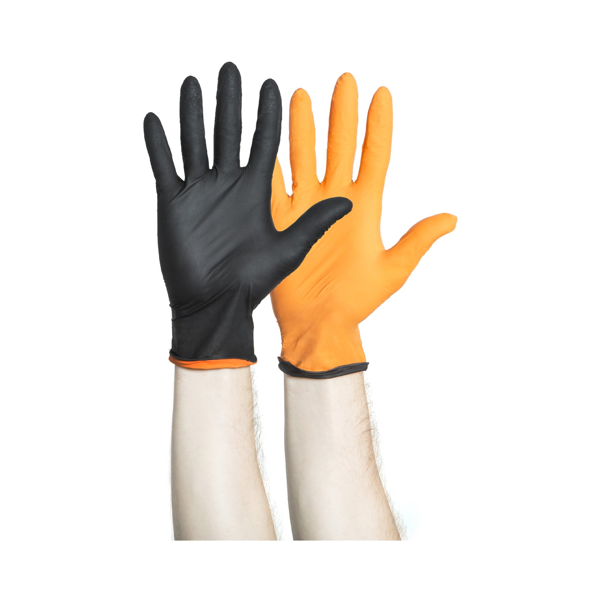Black-Fire* Exam Glove Medium NonSterile Nitrile Standard Cuff Length Textured Fingertips Black / Orange Fentanyl Tested (1018793_BX) 1/BX
