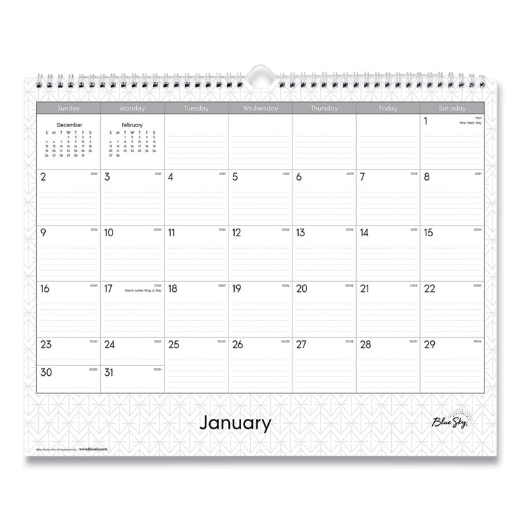 Blue Sky Enterprise Wall Calendar, Geometric Artwork, 15 x 12, White/Gray Sheets, 12-Month (Jan to Dec): 2026 (BLS111292) Each