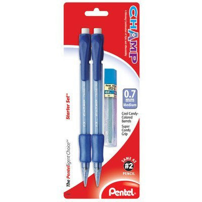 CHAMP MECHANICAL PENCIL 0.7MM ASST W/ 2 LEAD