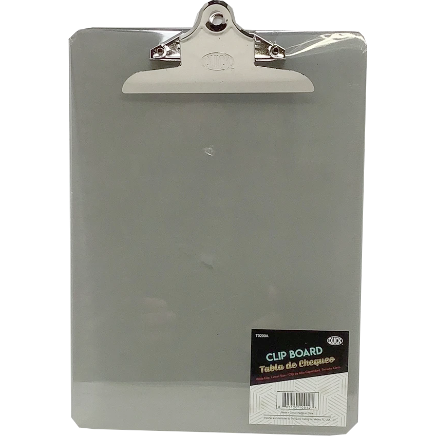 CLIPBOARD ACRYLIC LETTER CLEAR