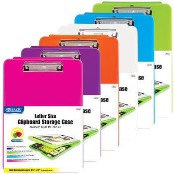 CLIPBOARD STORAGE CASE TRANSLUSCENT ASSORTED COLORPink