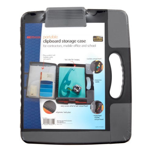 CLIPBOARD STORAGE CASE W/ HANDLE SMOKE LETTER