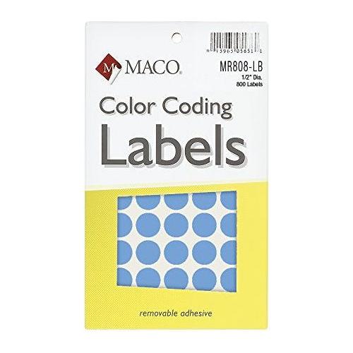CODING LABEL 1/2" LT BLUE 800 PC