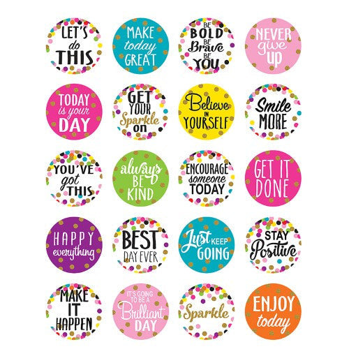 CONFETTI WORDS INSPIRE STICKER 120 STICKERS 3585