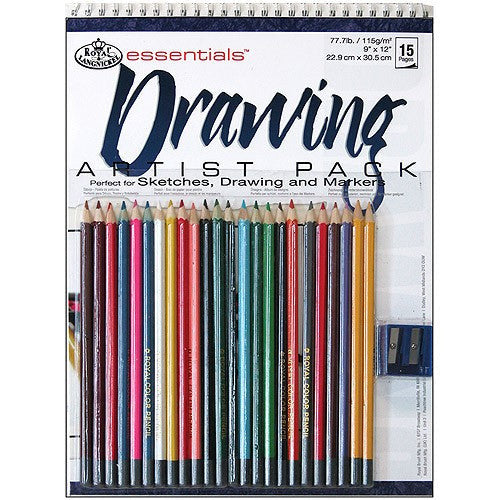 DRAWING ARTIST PACK 9" X 12" WITH PENCIL COLORS