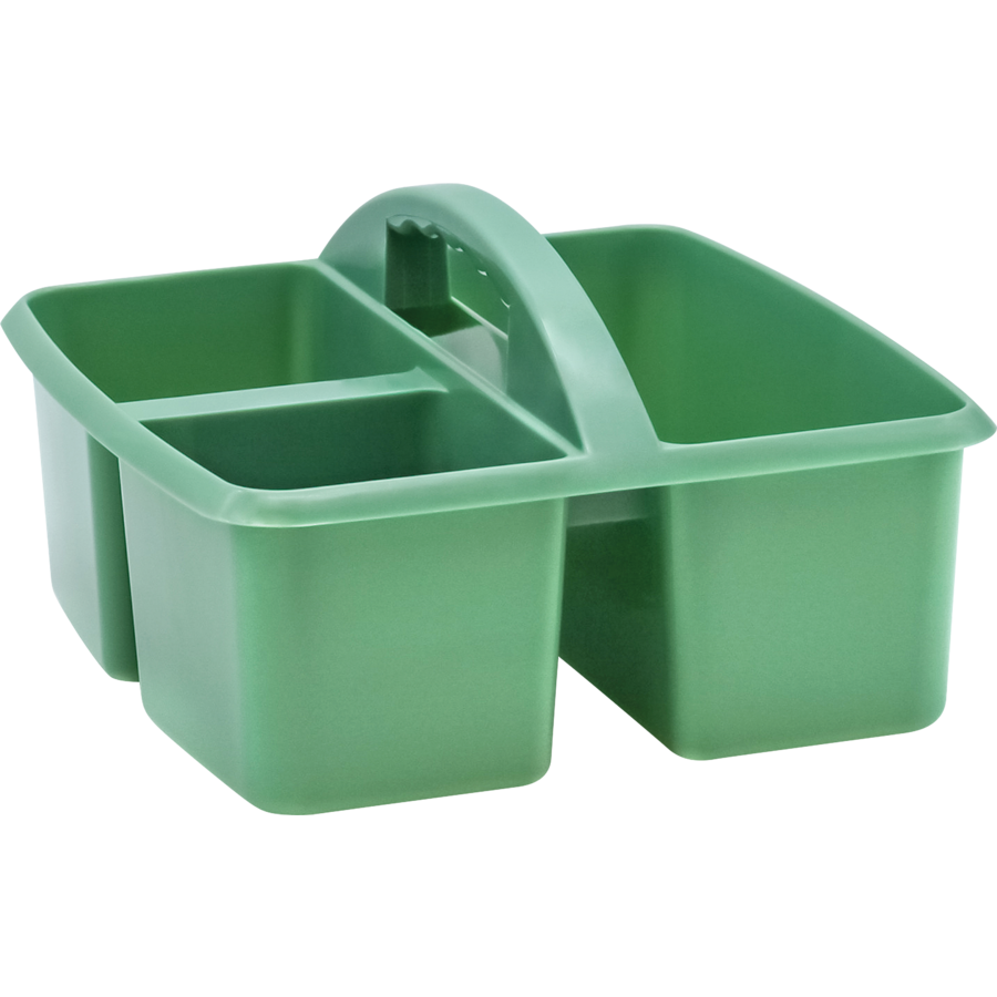EUCALYPTUS GREEN PLASTIC STORAGE CADDY