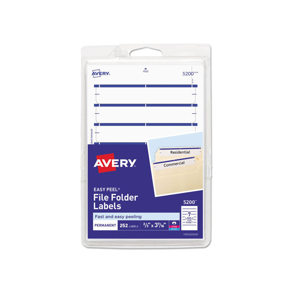 FILE FOLDER DARK BLUE 3-7/16" X 15/16" PQ.252
