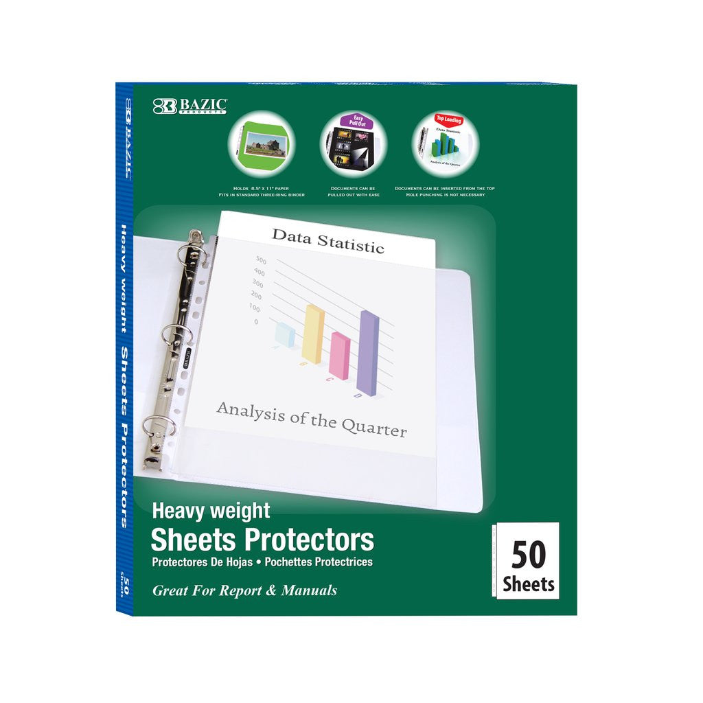 HEAVY WEIGHT SHEET PROTECTORS CJ.50