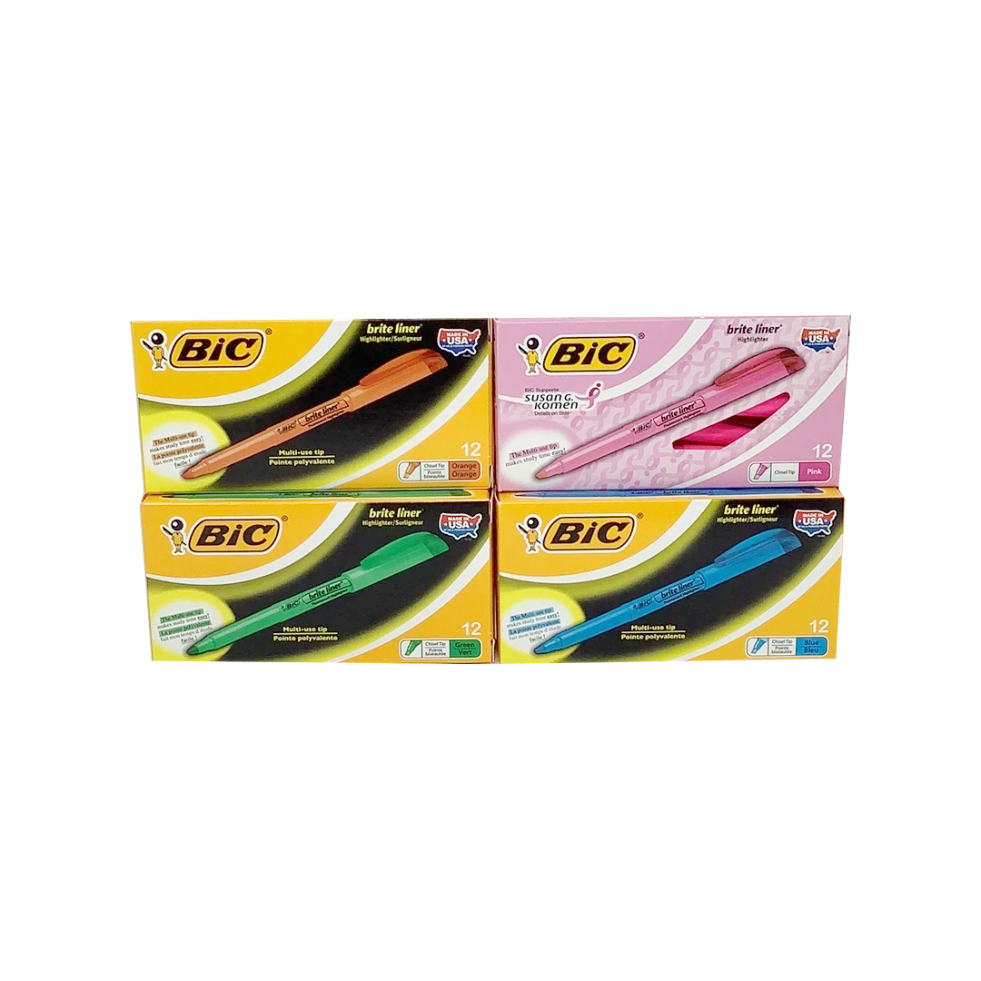 HIGHLIGHTER BRITELINER ASSORTED CJ. 12Verde