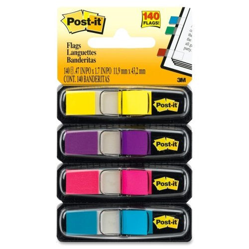 M3 POST IT FLAGS SMALL PASTEL (PQ.4)#683-4AB