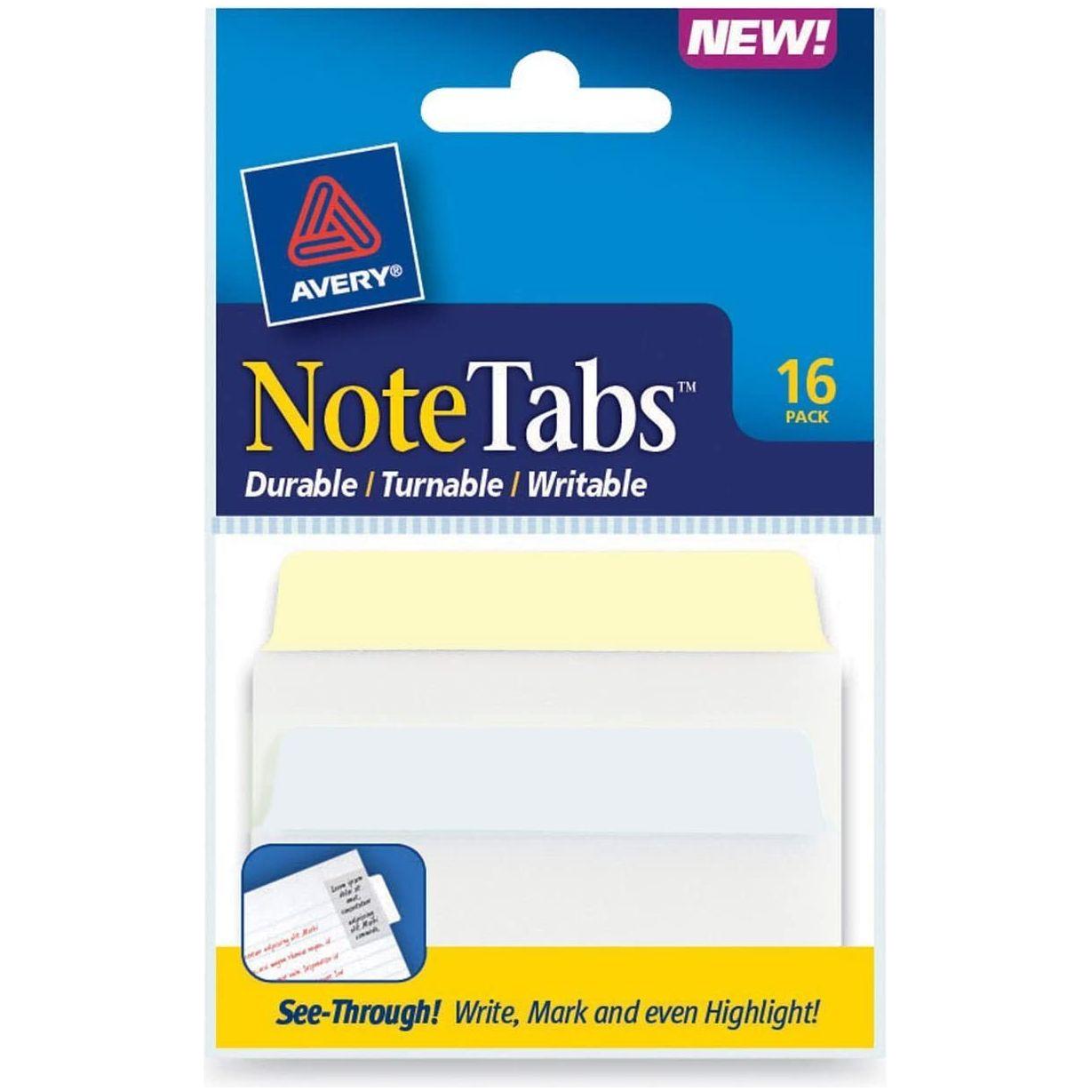 NOTE TABS SQUARE BLUE YELLOW 3 X 1-1/2" (PQ.16)