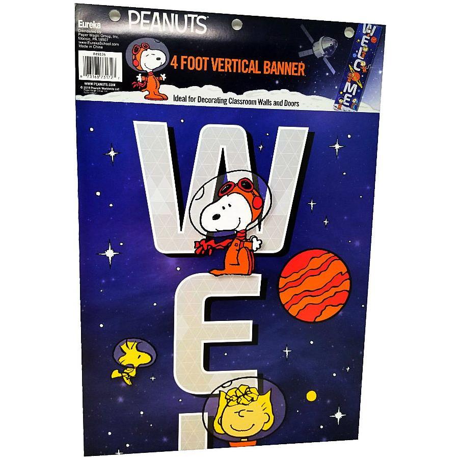 PEANUTS NASA WELCOME VERTICAL BANNER