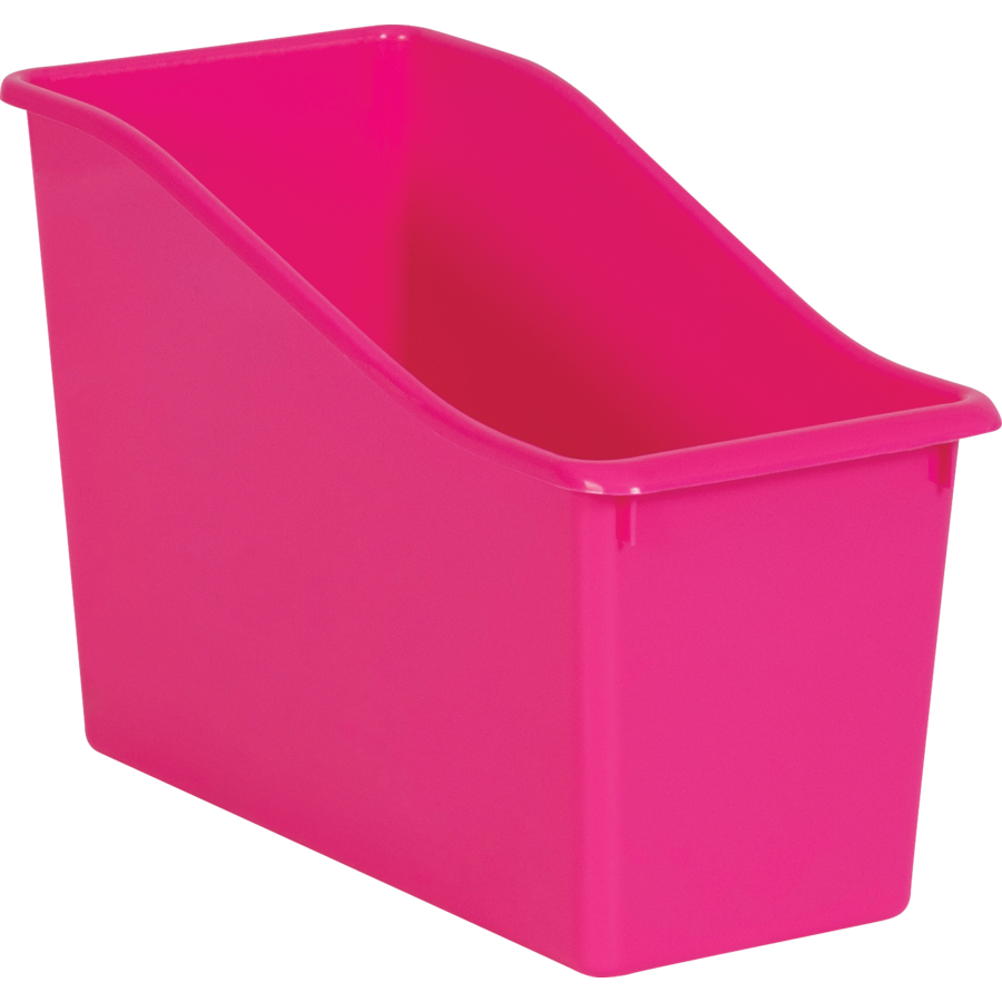 PINK PLASTIC BOOK BIN