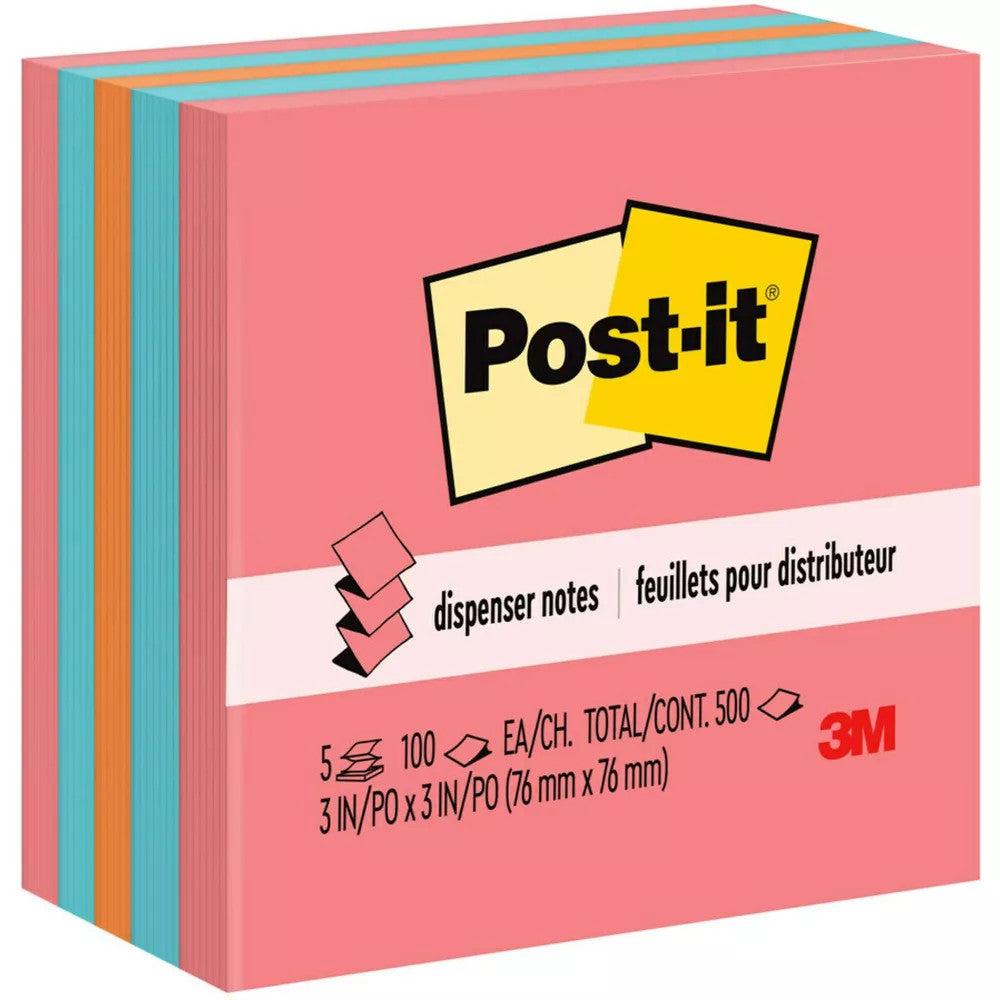 POST IT POP-UP ASST. 3" X 3" PQ.5