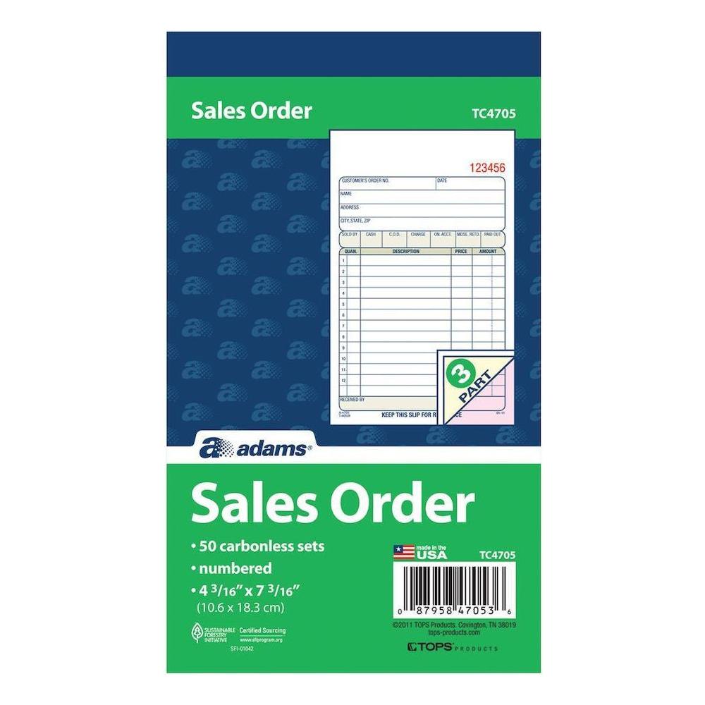 SALES ORDER BOOK NCR 3PT 4" X 7"