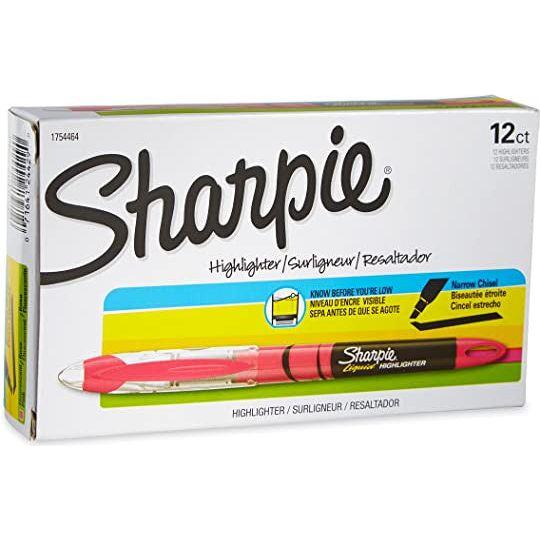 SHARPIE ACCENT PINK LIQUID FLOW BOX 12CT