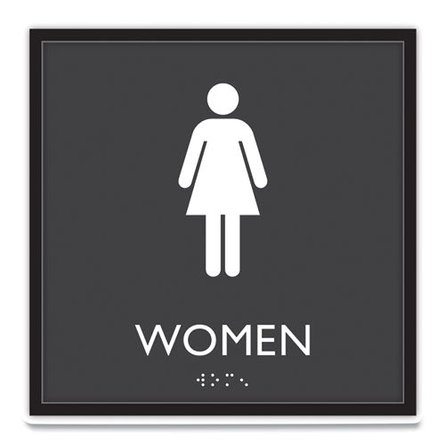 SIGN,WOMEN RESTROOM,BK