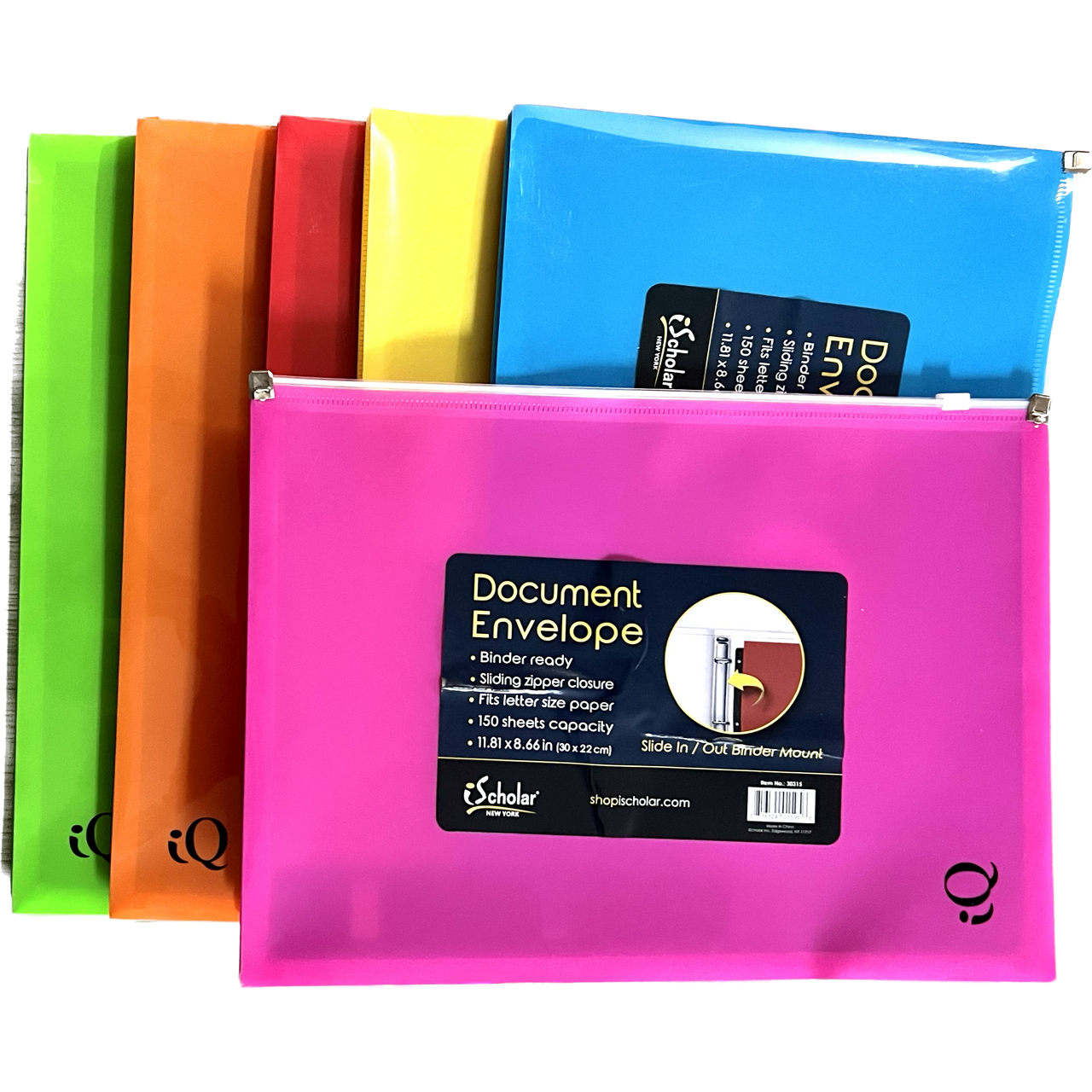 ZIPPER DOCUMENT ENVELOPEGREEN