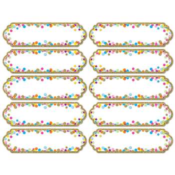 Ashley Magnetic Die-Cut Large Name Plates and Labels, Confetti (ASH 18101)
