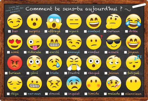 Ashley Productions Emoji Sentiments Poly Chart/ French Immersion  (ASH 93006)