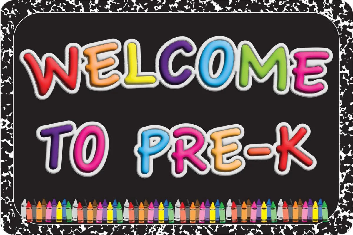 Ashley Productions Welcome To Pre-K Fun Mat, 15.5" x 23.5" (ASH 91591)