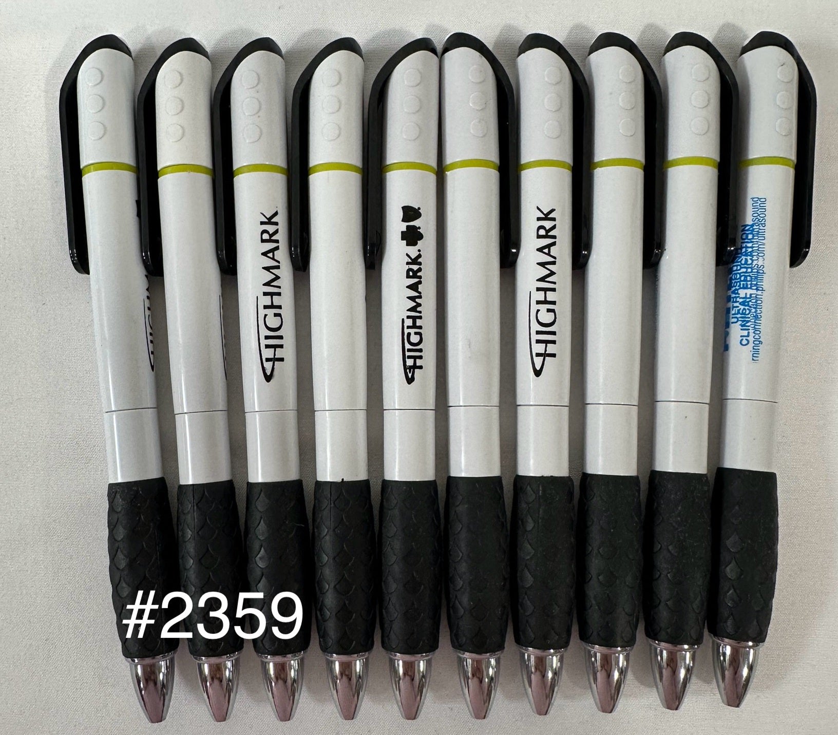 Bulk Lot of 200 Misprinted Ballpoint Pens w/ Highlighter (Lot #2359)