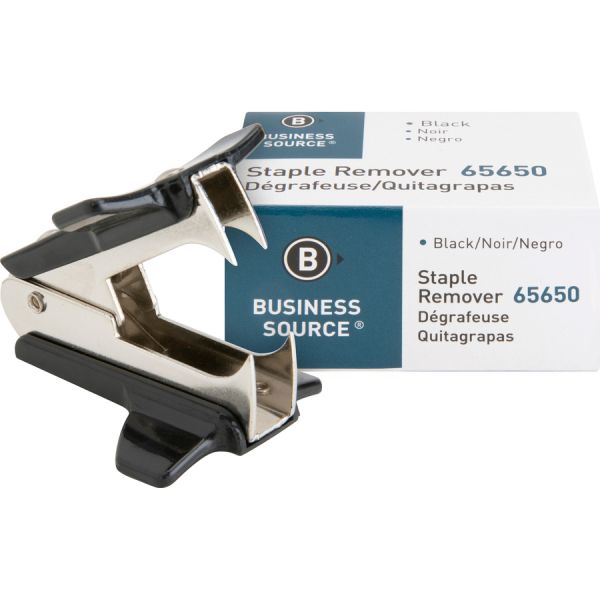 Business Source Nickle -Plated Teeth Staple Remover, 12 Count (65650)