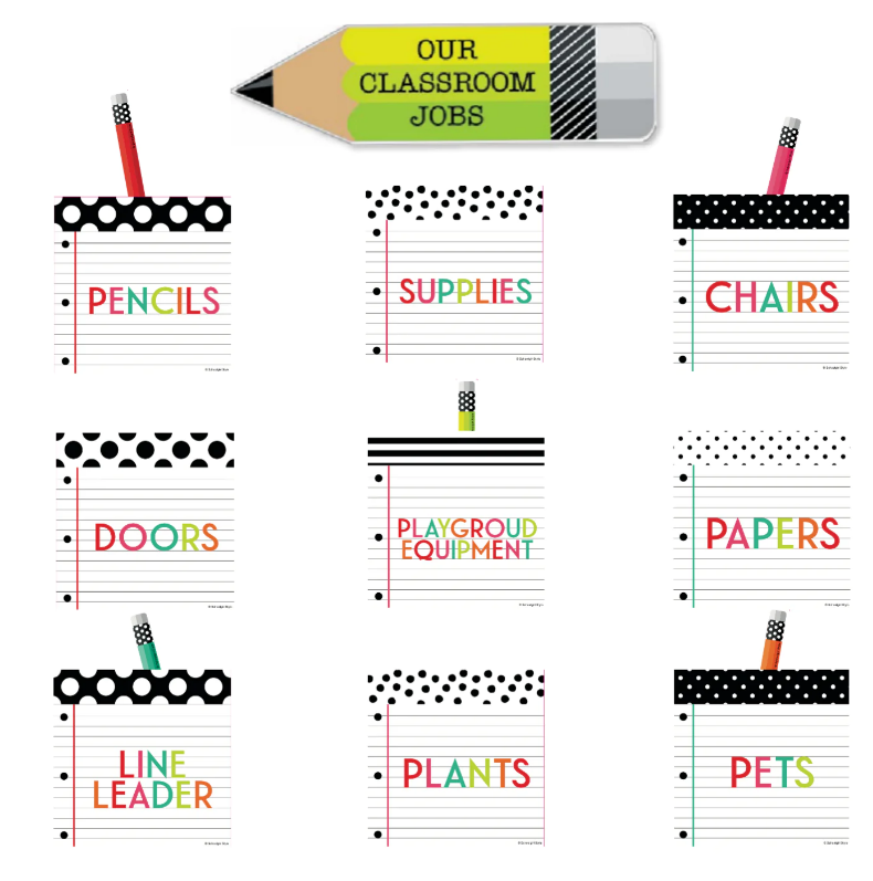 Carson Dellosa Schoolgirl Classroom Jobs Mini Bulletin Set (CD 110493)