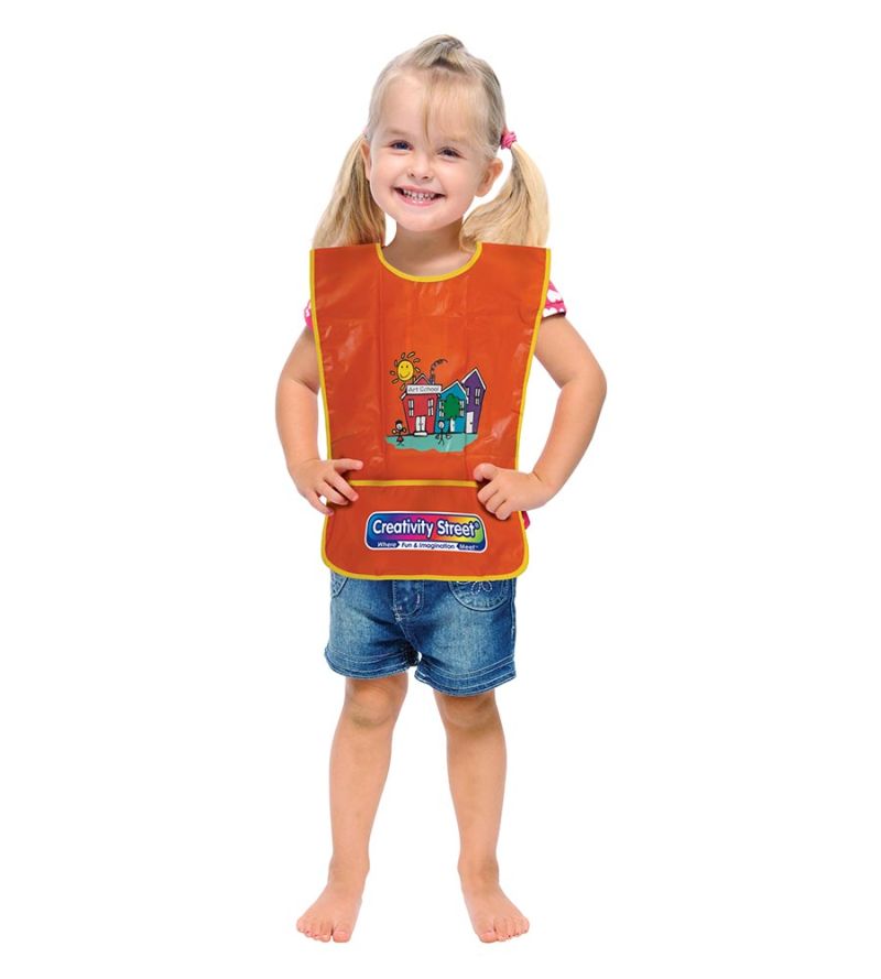 Creativity Street Childrens Vinyl Artist Smock, Ages 3 to 8, 15"x12" (PAC 5207)