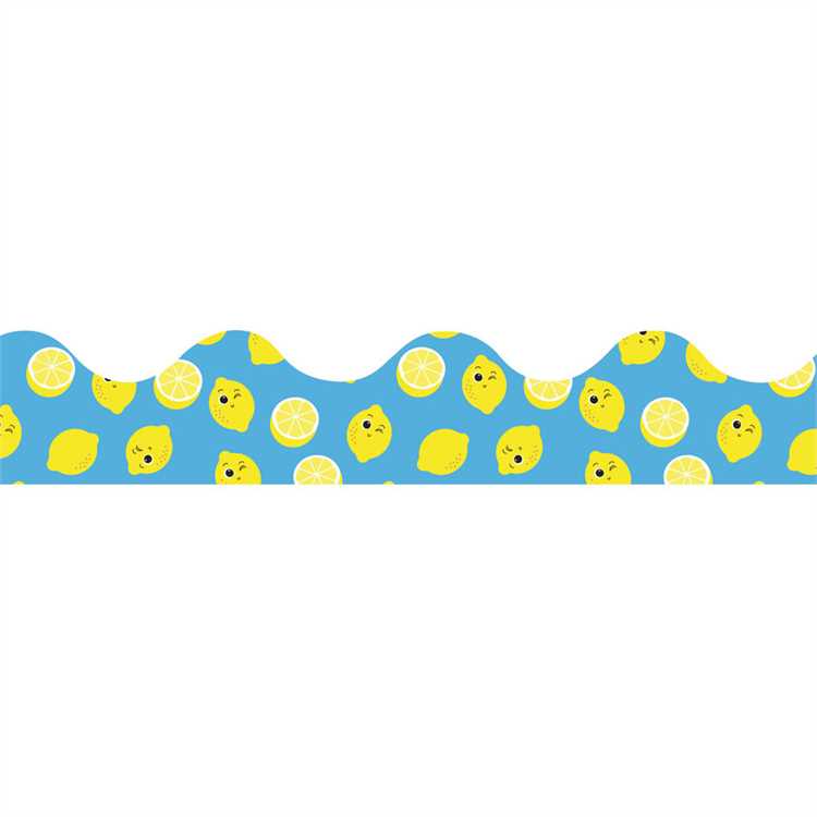 Eureka Always Try Your Zest Tossed Lemon Scalloped Deco Trim Border (EU 845640)