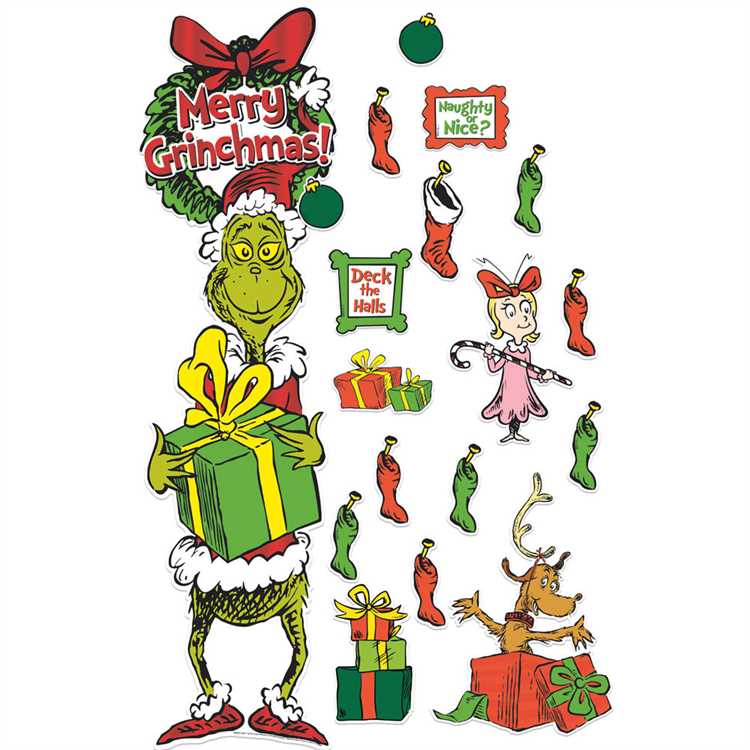 Eureka Dr. Seuss The Grinch Christmas All-In-One Door Decor Kit (EU 849331)